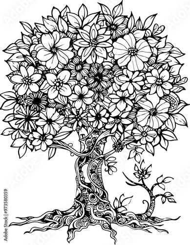 Flower Tree SVG / Instant Digital Download/Cricut