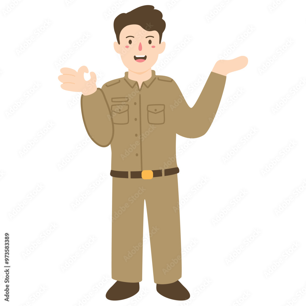 civil servants in Indonesia wearing uniform asn