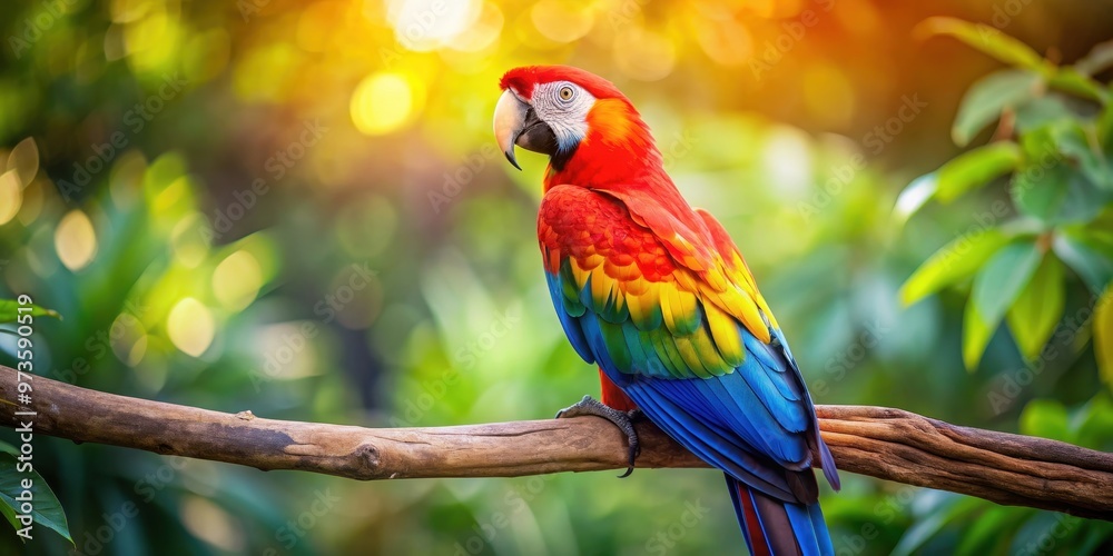 Colorful exotic parrot sitting on a tree branch, parrot, exotic, colorful, vibrant, tropical, bird, feathers Colorful exotic parrot sitting on a tree branch, parrot, exotic, colorful, vibrant, tropical, bird, feathers