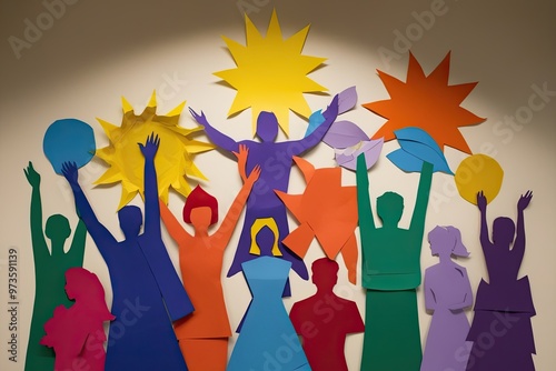 Handcrafted Paper Silhouettes Representing Inclusion and Diversity