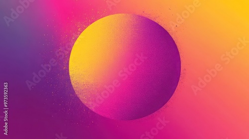 Abstract background with a gradient circle and scattered dots.