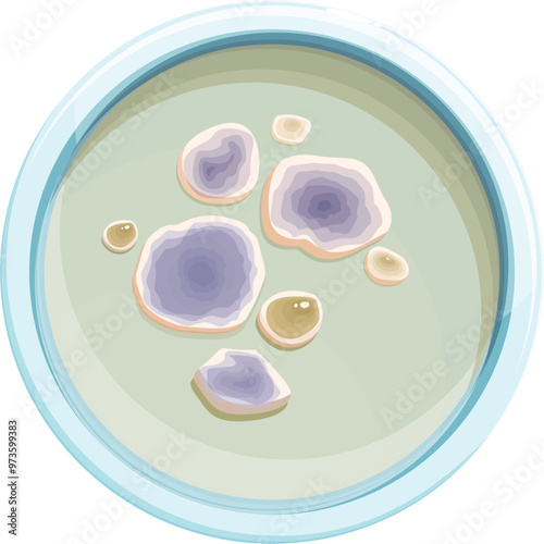 Petri dish containing a culture medium to grow bacteria for medical research