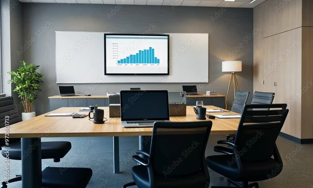 Executive Boardroom: High-Tech Corporate Meeting Space Executive Boardroom: High-Tech Corporate Meeting Space