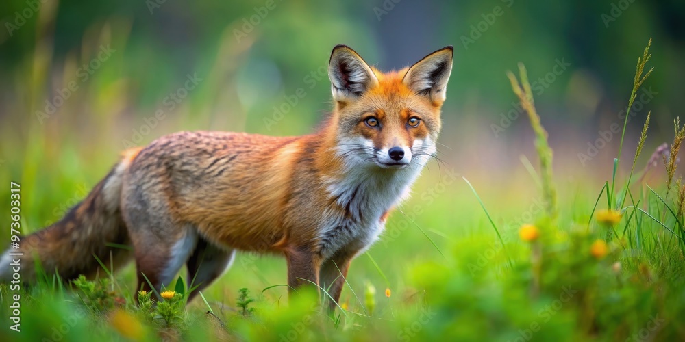 Red fox hunting for prey in its natural habitat, wildlife, nature, animal, predator, mammal, forest, outdoors, hunting, agile, cunning Red fox hunting for prey in its natural habitat, wildlife, nature, animal, predator, mammal, forest, outdoors, hunting, agile, cunning