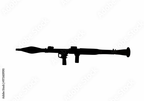 Silhouette RPG rocket launcher weapon 
