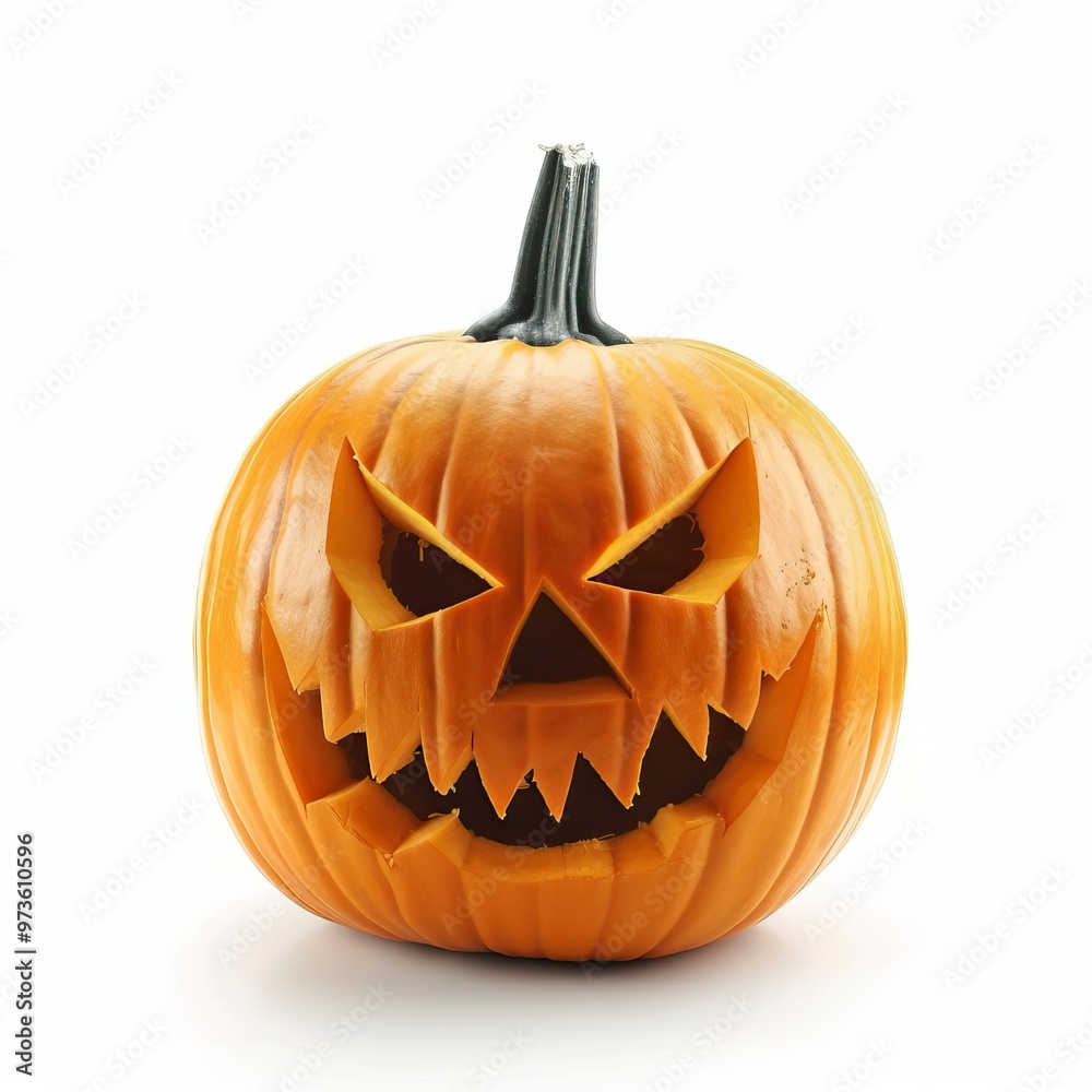 halloween pumpkin on white background