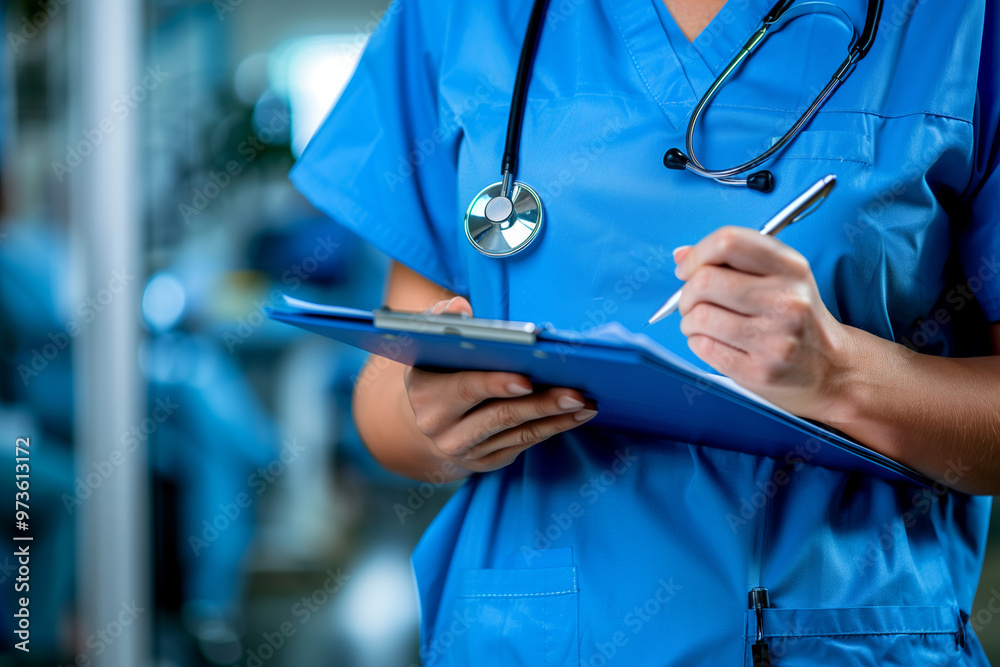 Medical Professional Taking Notes During Examination Medical Professional Taking Notes During Examination