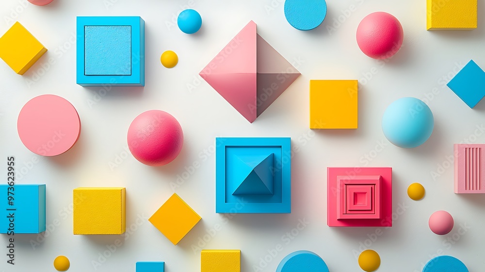A colorful pattern of geometric shapes dances across the background, alive with vibrant design. A colorful pattern of geometric shapes dances across the background, alive with vibrant design.