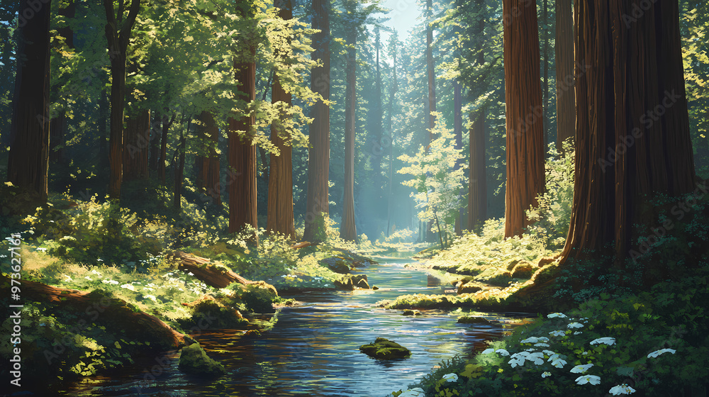 Fototapeta premium morning in the woods