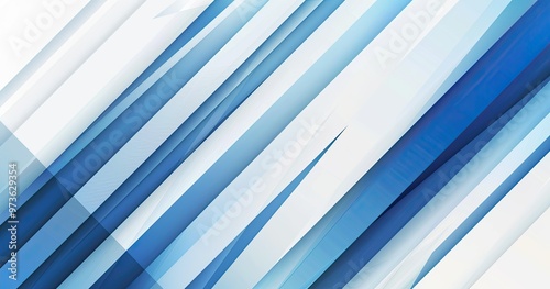 Abstract blue and white geometric design with diagonal lines, suitable for backgrounds or modern graphic projects.