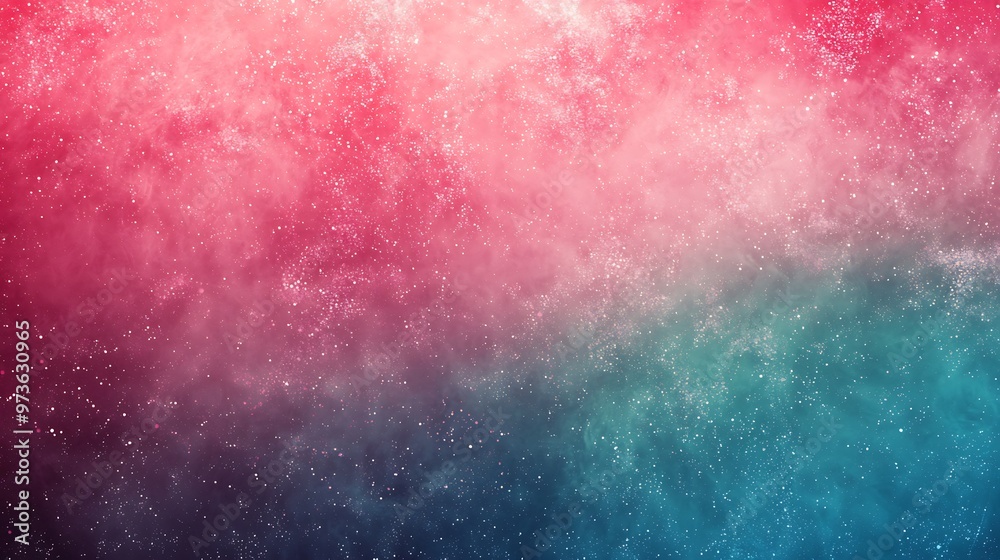 Fototapeta premium An abstract pink and blue watercolor galaxy evokes a sense of cosmic wonder and beauty.