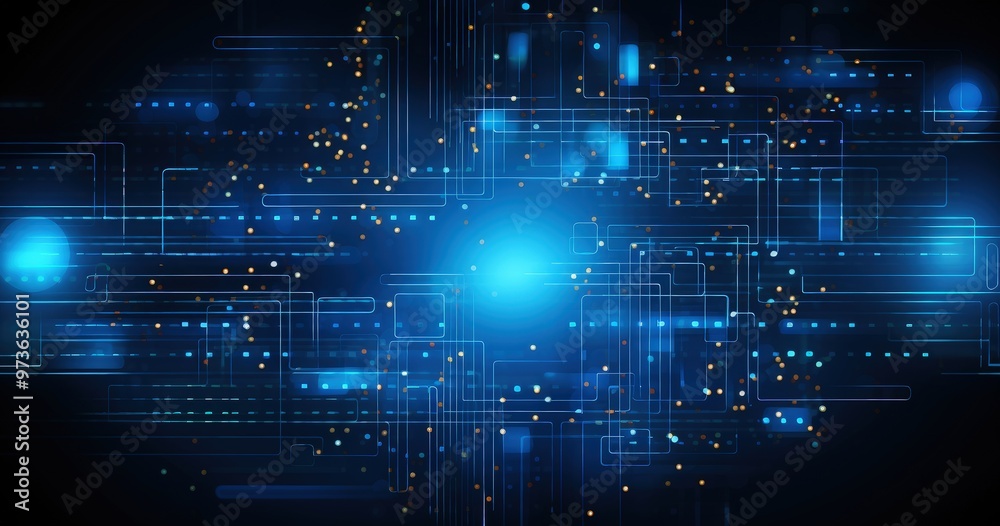 Abstract digital background featuring glowing lines and dots, representing technology and connectivity. Abstract digital background featuring glowing lines and dots, representing technology and connectivity.