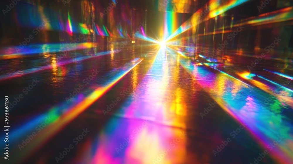 Abstract holographic background with light reflecting on a smooth surface. Abstract holographic background with light reflecting on a smooth surface.