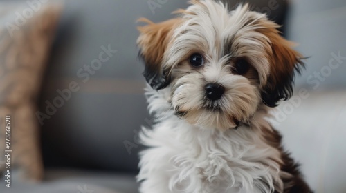 Portrait of a Cute Little Puppy