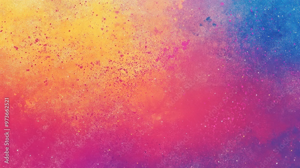 Abstract colorful background with bright pink, yellow and blue gradient, and a subtle sparkle. Abstract colorful background with bright pink, yellow and blue gradient, and a subtle sparkle.