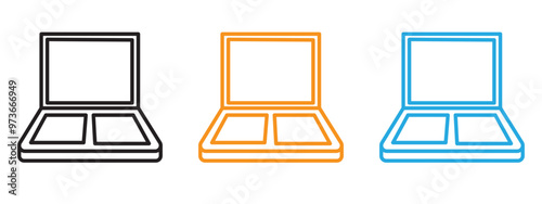 Makeup palette Icon Thin line illustration set