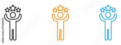 Success Icon Thin line illustration set