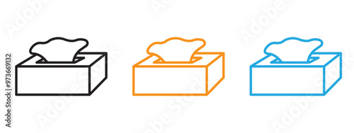 Wipes pack icon Thin line illustration set