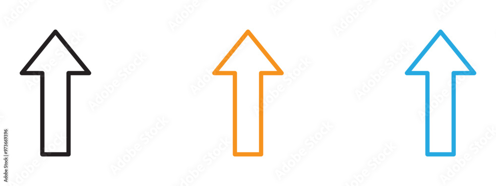 Arrow up icon Thin line illustration set Arrow up icon Thin line illustration set