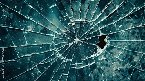 Texture broken glass with cracks. Abstract of cracked screen Smartphone from shock.