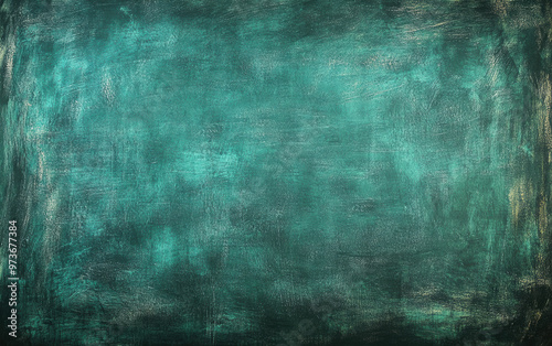 Close-up of a blank, textured green chalkboard with a rustic feel, perfect for backgrounds, educational concepts, or creative projects. photo