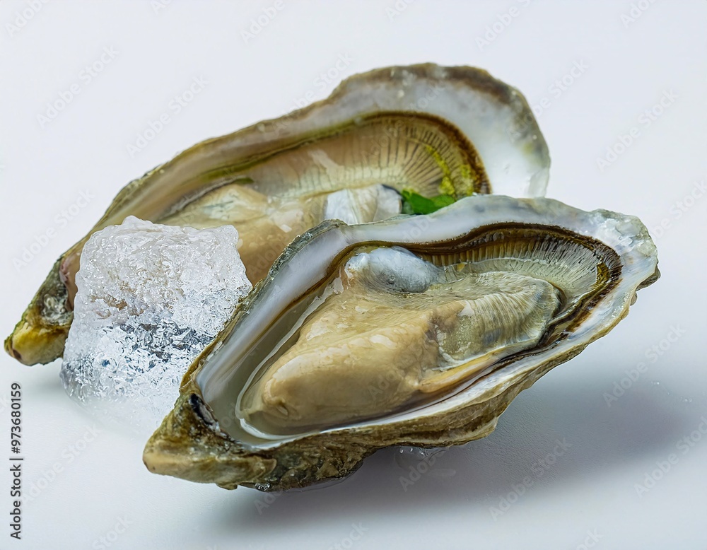 sea oysters served fresh with open shells, generative ai sea oysters served fresh with open shells, generative ai