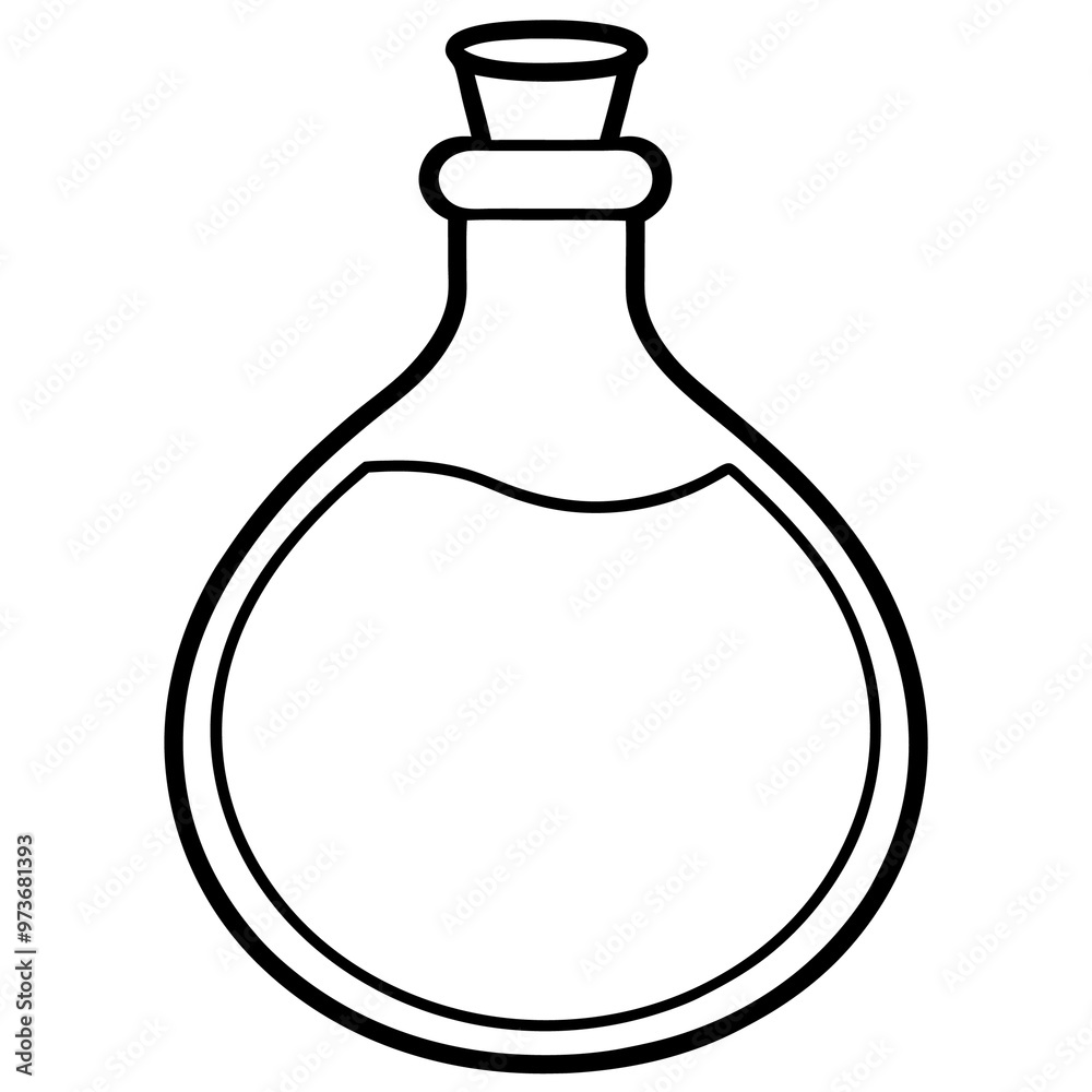 medicine flask outline coloring book page line art drawing medicine flask outline coloring book page line art drawing