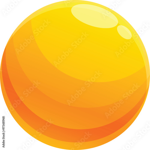 Bright yellow sphere is glowing with warm light, creating a cheerful and inviting atmosphere