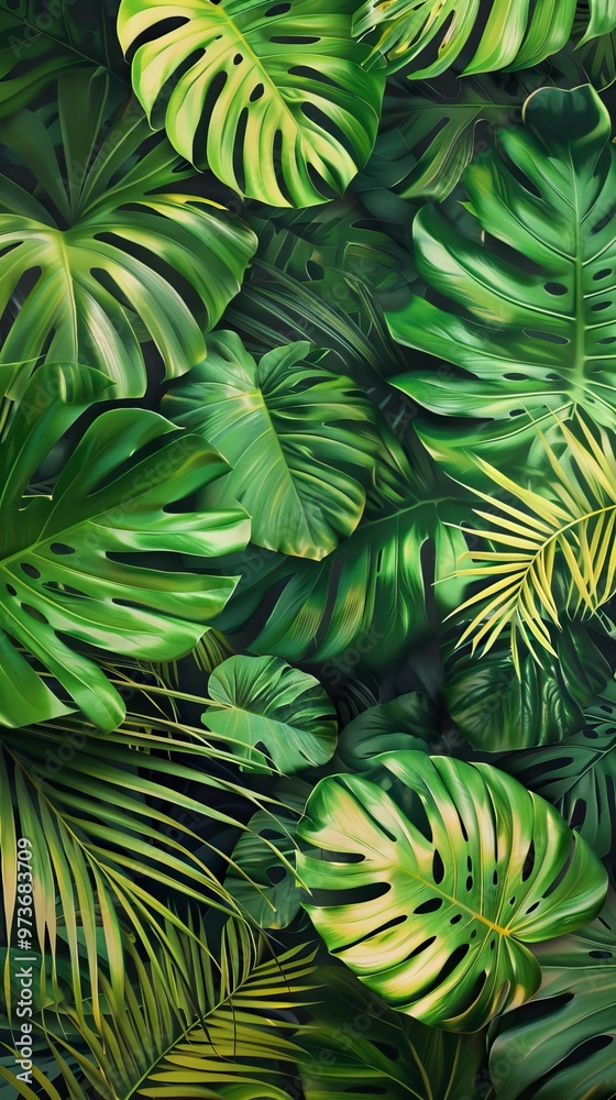Tropical leaf Wallpaper, Luxury nature leaves pattern design Tropical leaf Wallpaper, Luxury nature leaves pattern design