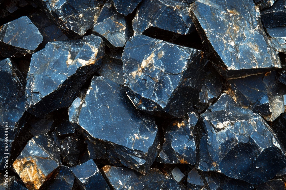 Close-up of a pile of black obsidian rocks Close-up of a pile of black obsidian rocks