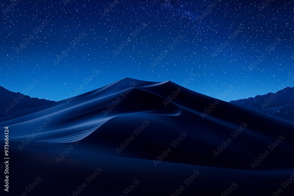 Fototapeta premium Starry Night Over Sand Dunes