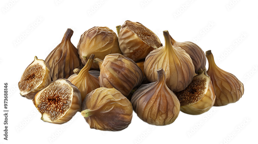 A heap of dried figs with a transparent background. A heap of dried figs with a transparent background.