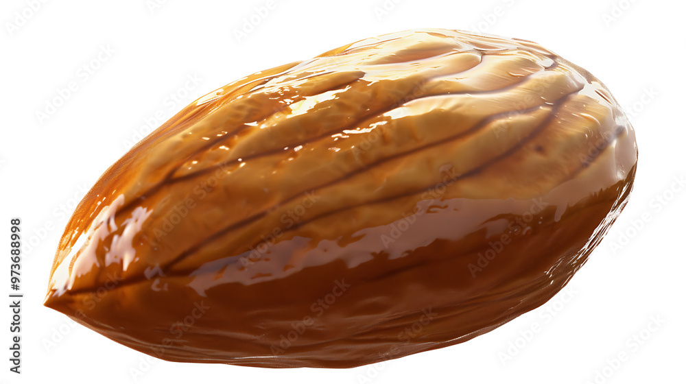A honey-roasted almond with a transparent background. A honey-roasted almond with a transparent background.