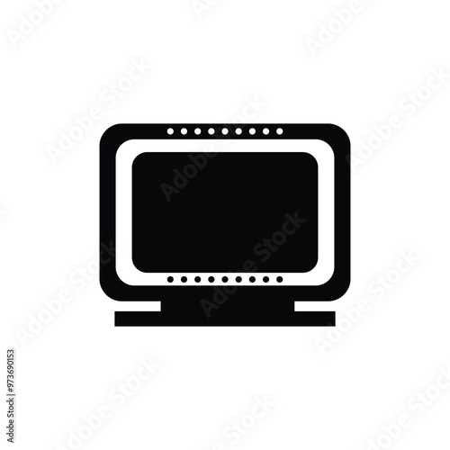 tv icon design symbol for website and mobile application. silhouette illustration of monitor screen. design illustration elements with broadcasting and digital media theme