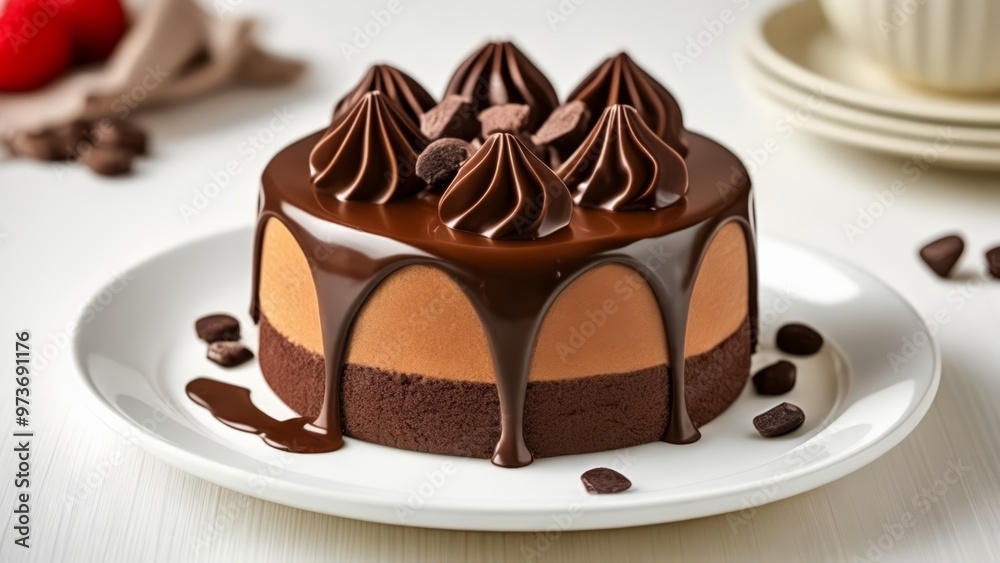 Indulge in the rich delight of a chocolate cake masterpiece Indulge in the rich delight of a chocolate cake masterpiece
