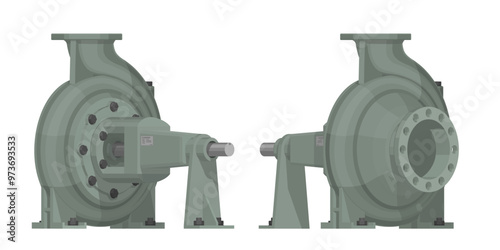 Isolated pump on white background