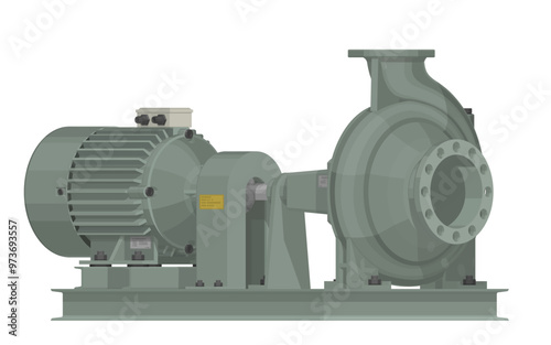 Isolated pump set on white background