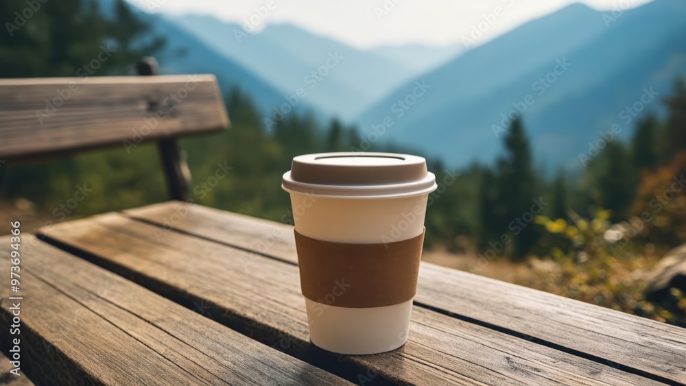 Fototapeta premium Sip and Savor A moment of tranquility in natures embrace