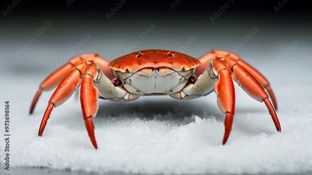 Fierce crustacean in winter wonderland Fierce crustacean in winter wonderland