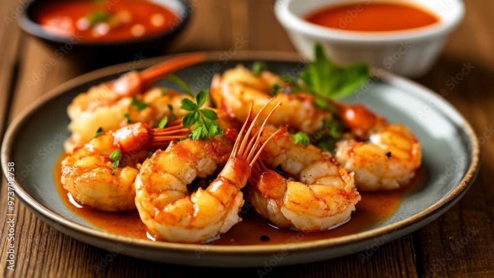Delicious seafood feast on a rustic table Delicious seafood feast on a rustic table