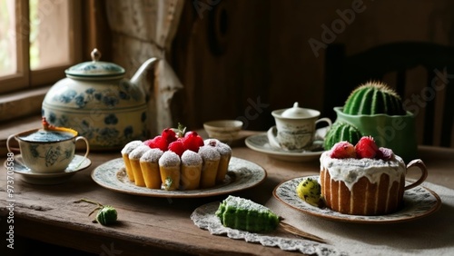  Delightful afternoon tea setup with a touch of whimsy photo