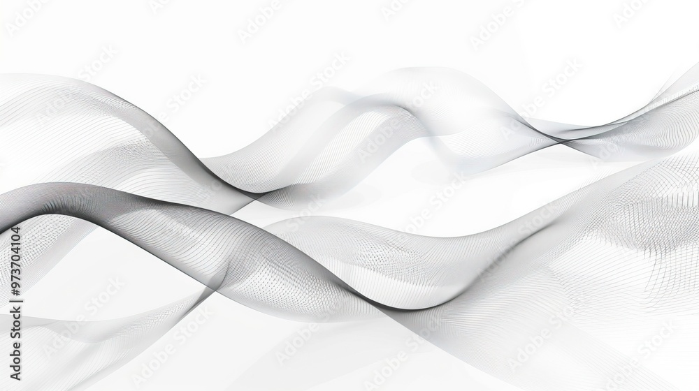 White background abstract with wavy line White background abstract with wavy line