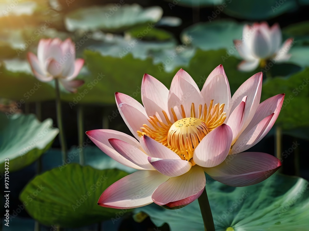 beautiful and stunning lotus flower close up during the day beautiful and stunning lotus flower close up during the day