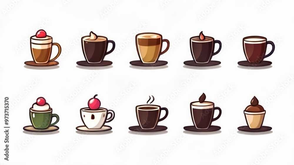 A delightful array of coffee and tea cups each with its own unique charm A delightful array of coffee and tea cups each with its own unique charm