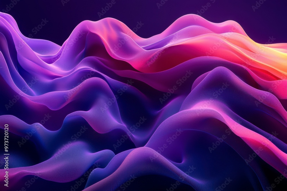 Obraz premium Abstract Wavy Purple and Pink Surface