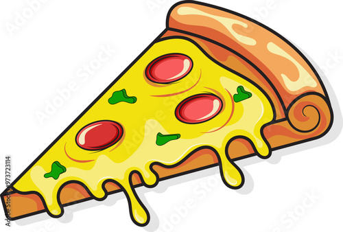 Simple pizza t-shirt design with white background