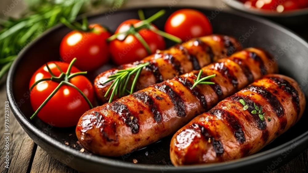 Grilled Sausages and Cherry Tomatoes A Delicious Summer Treat Grilled Sausages and Cherry Tomatoes A Delicious Summer Treat