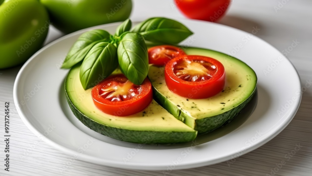 Fresh and healthy appetizer on a plate Fresh and healthy appetizer on a plate