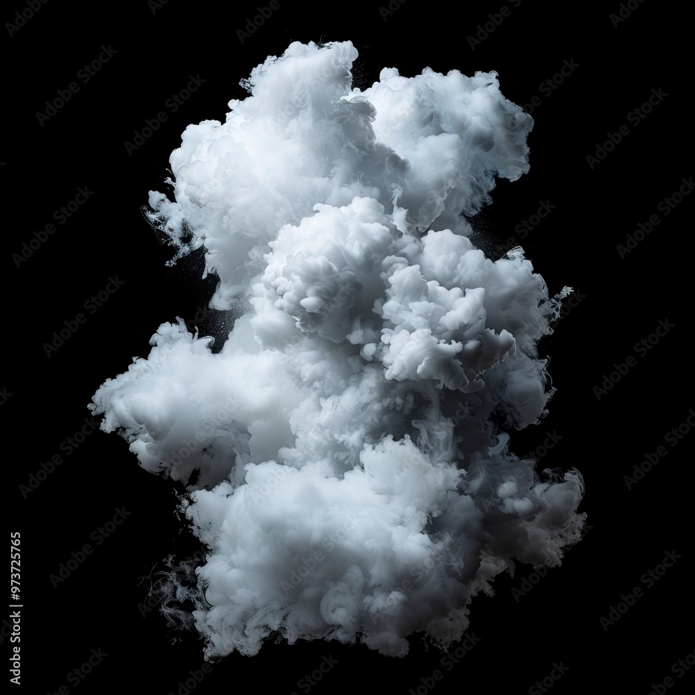 White smoke explosion isolated on black White smoke explosion isolated on black