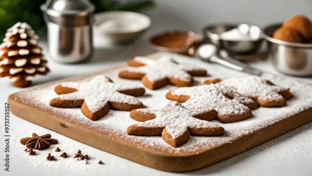 Sweet Christmas Homemade SugarDusted Cookies Sweet Christmas Homemade SugarDusted Cookies